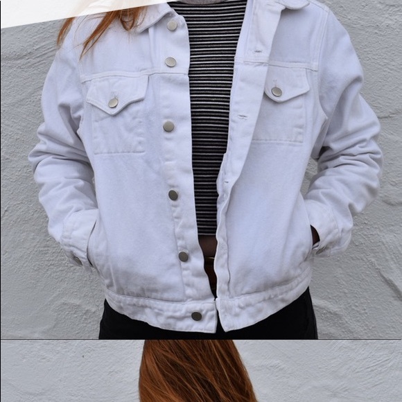 American Apparel White Denim Jacket - Picture 5 of 6